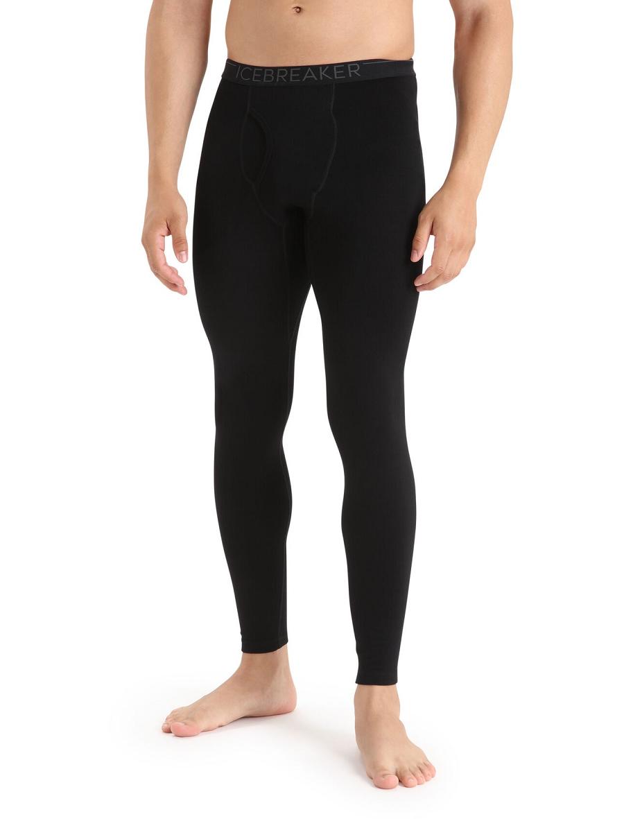 Icebreaker Merino 260 Tech Thermal Leggings With Fly Férfi Base Layers Fekete | HU 1391EBCX